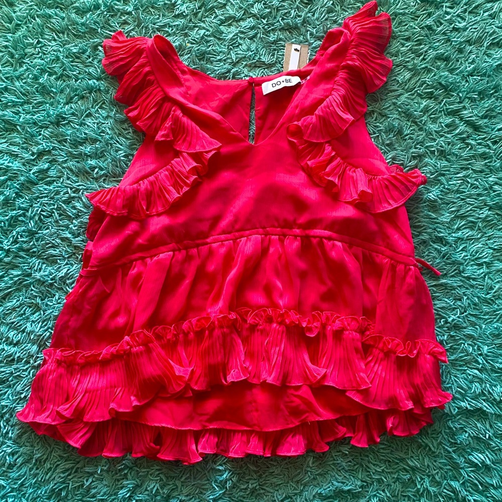 🌸✨ Do + Be Ruffle Tank Top – Pink | Size Small | NWT ✨🌸 - Picture 2 of 2
